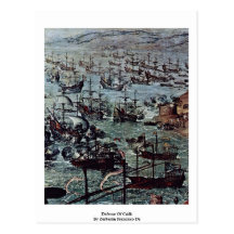 Defensa de Cádiz de Zurbarán Francisco De Tarjeta Postal