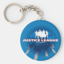 Defensores globales de la liga de justicia llavero personalizado