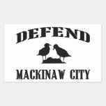 Defienda al pegatina de la ciudad de Mackinaw