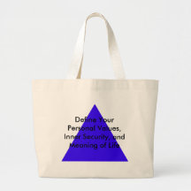 Defina sus valores personales, regalos internos de bolsa de mano
