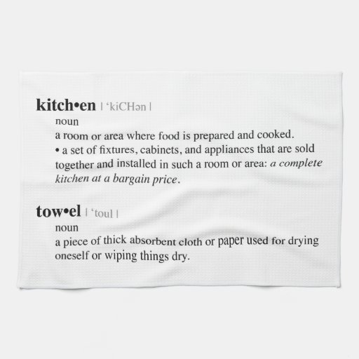 Definición de diccionario de la toalla de cocina Zazzle Aparador Buffet Madeira ~ Definición de diccionario de la toalla de cocina Zazzle