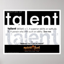 Definición del poster - talento