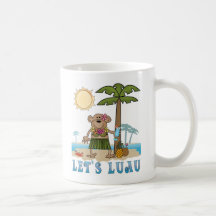 Deja Luau (el mono del chica) Tazas
