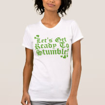 Deja para conseguir listo para tropezar camisetas