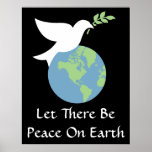 Dejado haya paz en el poster de la tierra