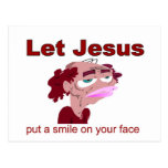 Deje a Jesús poner una sonrisa en su cara Postal