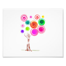 del árbol follaje swirly colorido impresiones fotograficas