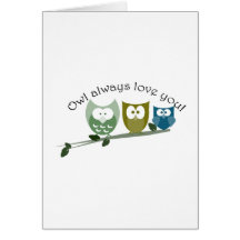 ¡Del búho amor siempre usted! Tarjetas