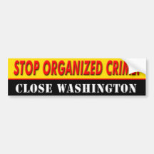 del "bumpersticker anti crimen organizado de la pa pegatina de parachoque