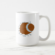Del busto fútbol hacia fuera tazas de café