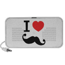 Del corazón I bigote twirly Altavoces De Viajar