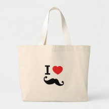 Del corazón I bigote twirly Bolsas