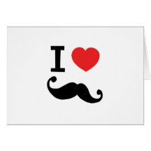 Del corazón I bigote twirly Felicitaciones