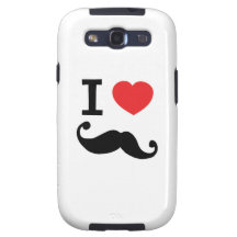 Del corazón I bigote twirly Galaxy SIII Protector