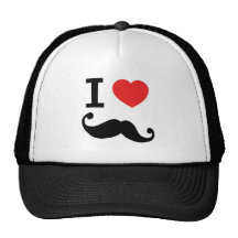 Del corazón I bigote twirly Gorras
