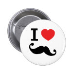 Del corazón I bigote twirly Pins
