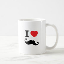 Del corazón I bigote twirly Taza