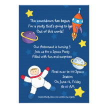 Del espacio invitaciones del cumpleaños hacia fuer anuncio