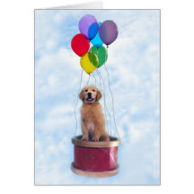 Del golden retriever tarjeta de felicitación joven