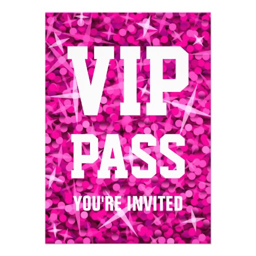 Del "invitación rosada PASO del VIP" del Glitz