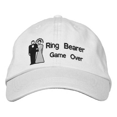Del juego portador de anillo encima - gorra de béisbol bordada