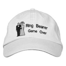 Del juego portador de anillo encima - gorra de béisbol bordada