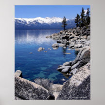 Del lago Tahoe todavía del invierno agua 2 Posters