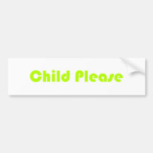 Del niño verde lima por favor etiqueta de parachoque