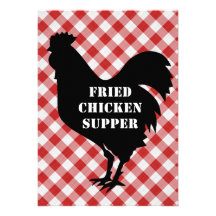 Del pollo Silo, rojo y blanco cena frita paño del  Anuncios Personalizados