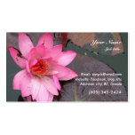 del rosa flor waterlily tarjetas de visita