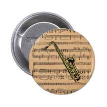 ~ del saxofón con el fondo de la partitura pins