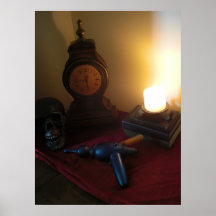 Del vapor de rayo todavía del arma impresión punky poster