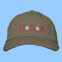 Del verde blanco del KRW estrellas rojas de los E. gorras bordados