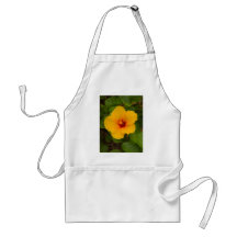 Delantal amarillo de la flor del hibisco