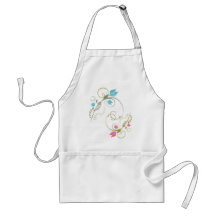 Delantal caprichoso de las flores