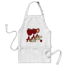 Delantal de la cocina del país de las manzanas de 