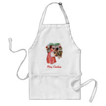 Delantal de las Felices Navidad del vintage