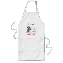 Delantal del amor del labrador retriever