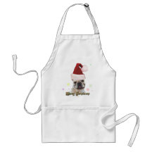 Delantal del dogo francés del navidad
