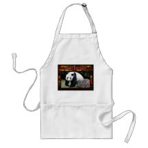 Delantal del navidad de la panda gigante o de la p