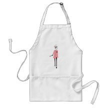 Delantal elegante del cocinero del chica de la mod