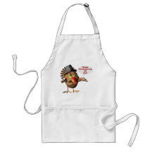 delantal enojado de la acción de gracias del pavo