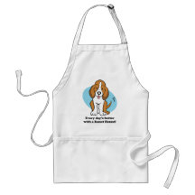 Delantal lindo de Basset Hound del dibujo animado