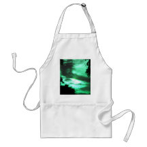 Delantal nublado verde del cielo