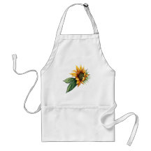 Delantal simple del girasol
