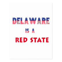 Delaware es un estado rojo tarjeta postal