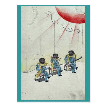 Delegación Ukiyoe de Perrys del comodoro Tarjeta Postal