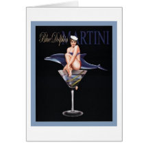 Delfín azul Martini Tarjeton