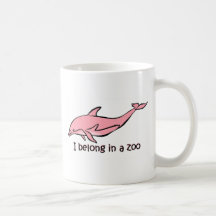 Delfín del parque zoológico tazas
