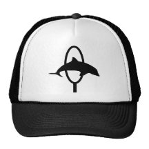 delfín en icono del aro gorros  